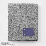 Personalized Heathered Sweater Fleece Blanket – Custom Cozy Throw Blanket with Leather Patch | Sweatshirt-Soft Personalized Giftized Gift LLD Gifts - Corporate