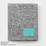 Personalized Heathered Sweater Fleece Blanket – Custom Cozy Throw Blanket with Leather Patch | Sweatshirt-Soft Personalized Giftized Gift LLD Gifts - Corporate