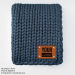 Custom Jumbo Chunky Knit Blankets for Corporate Gifting – Heavyweight Branded Throw (Bulk Orders) LLD Gifts - Corporate