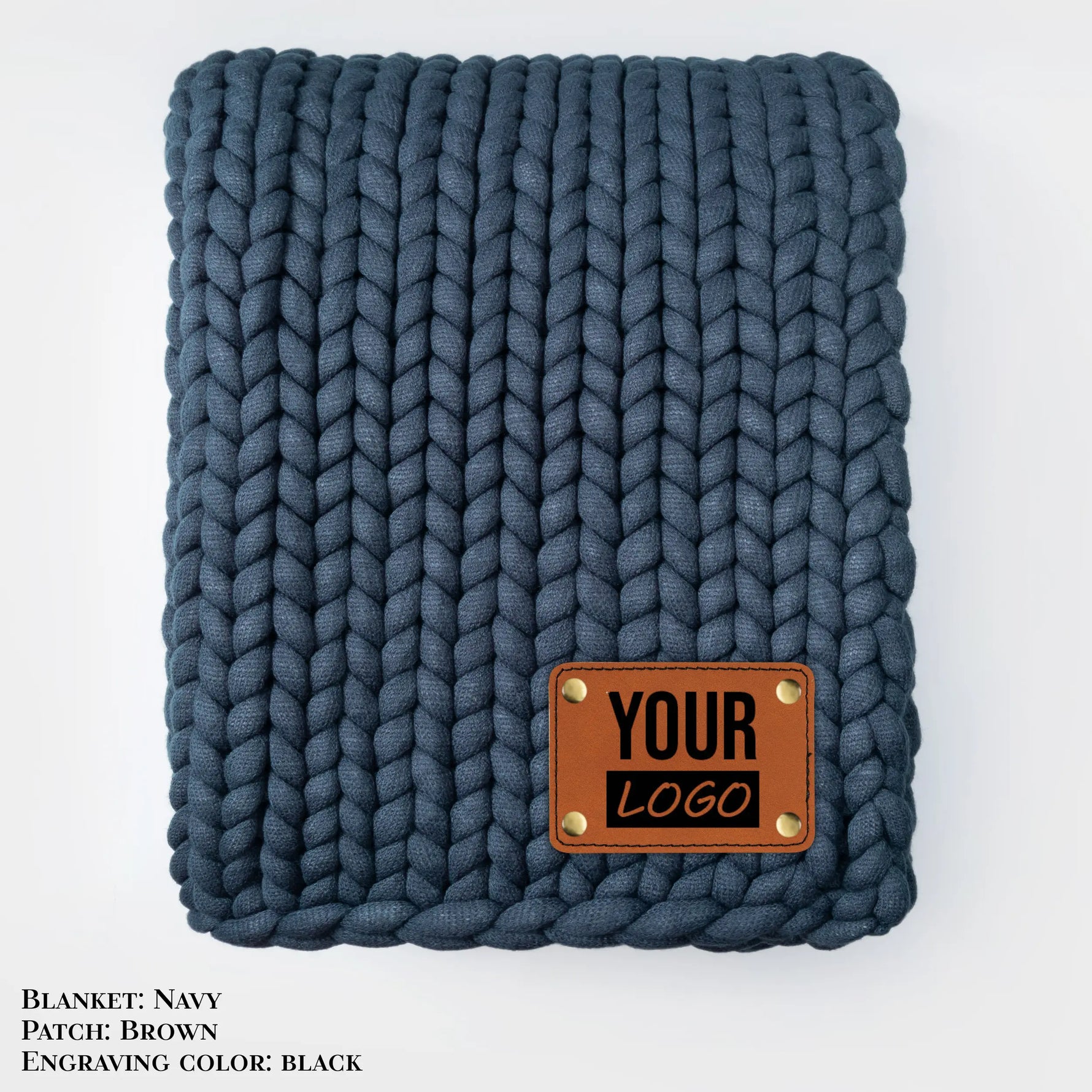 Custom Jumbo Chunky Knit Blankets for Corporate Gifting – Heavyweight Branded Throw (Bulk Orders) LLD Gifts - Corporate