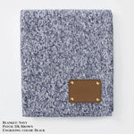 Personalized Heathered Sweater Fleece Blanket – Custom Cozy Throw Blanket with Leather Patch | Sweatshirt-Soft Personalized Giftized Gift LLD Gifts - Corporate