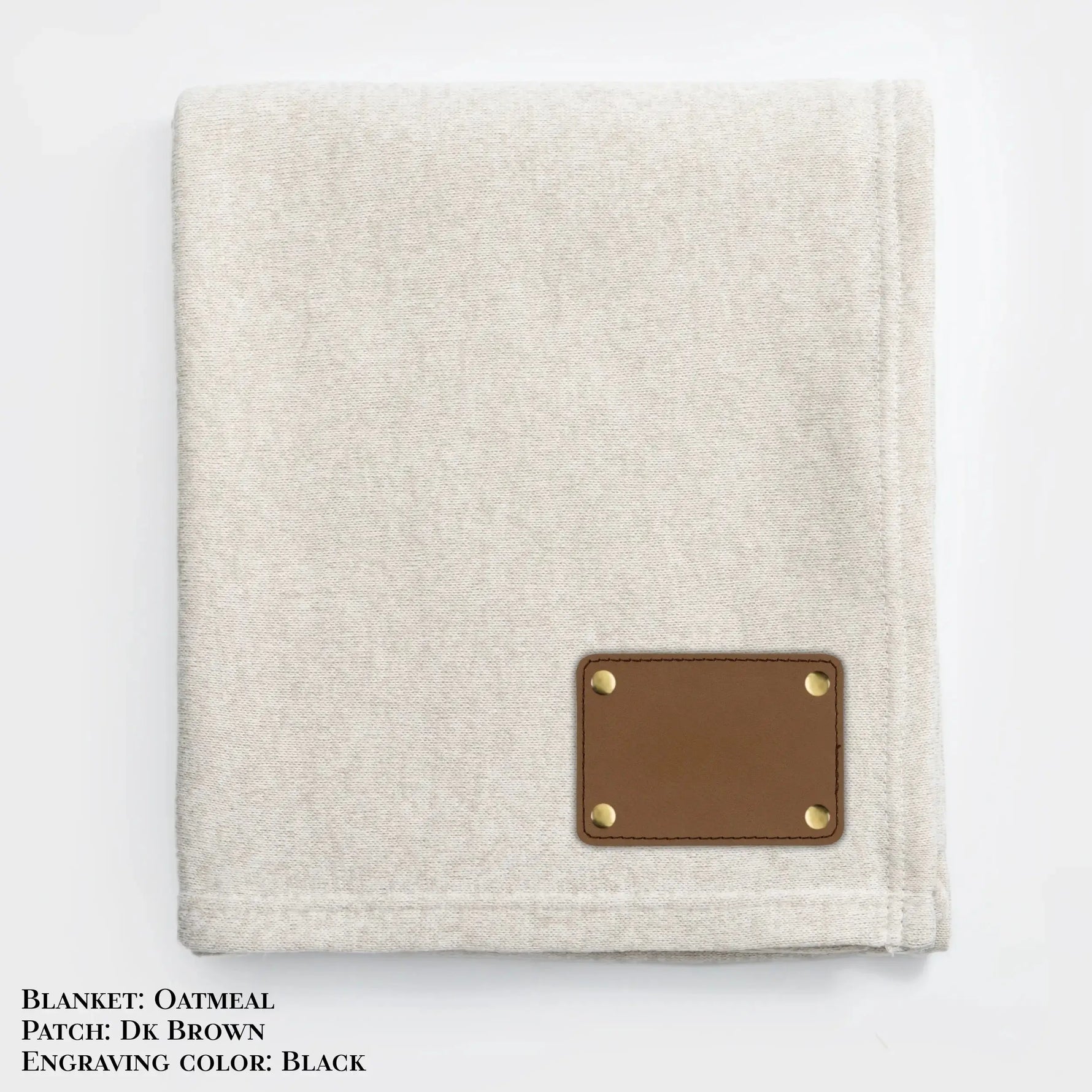 Personalized Heathered Sweater Fleece Blanket – Custom Cozy Throw Blanket with Leather Patch | Sweatshirt-Soft Personalized Giftized Gift LLD Gifts - Corporate