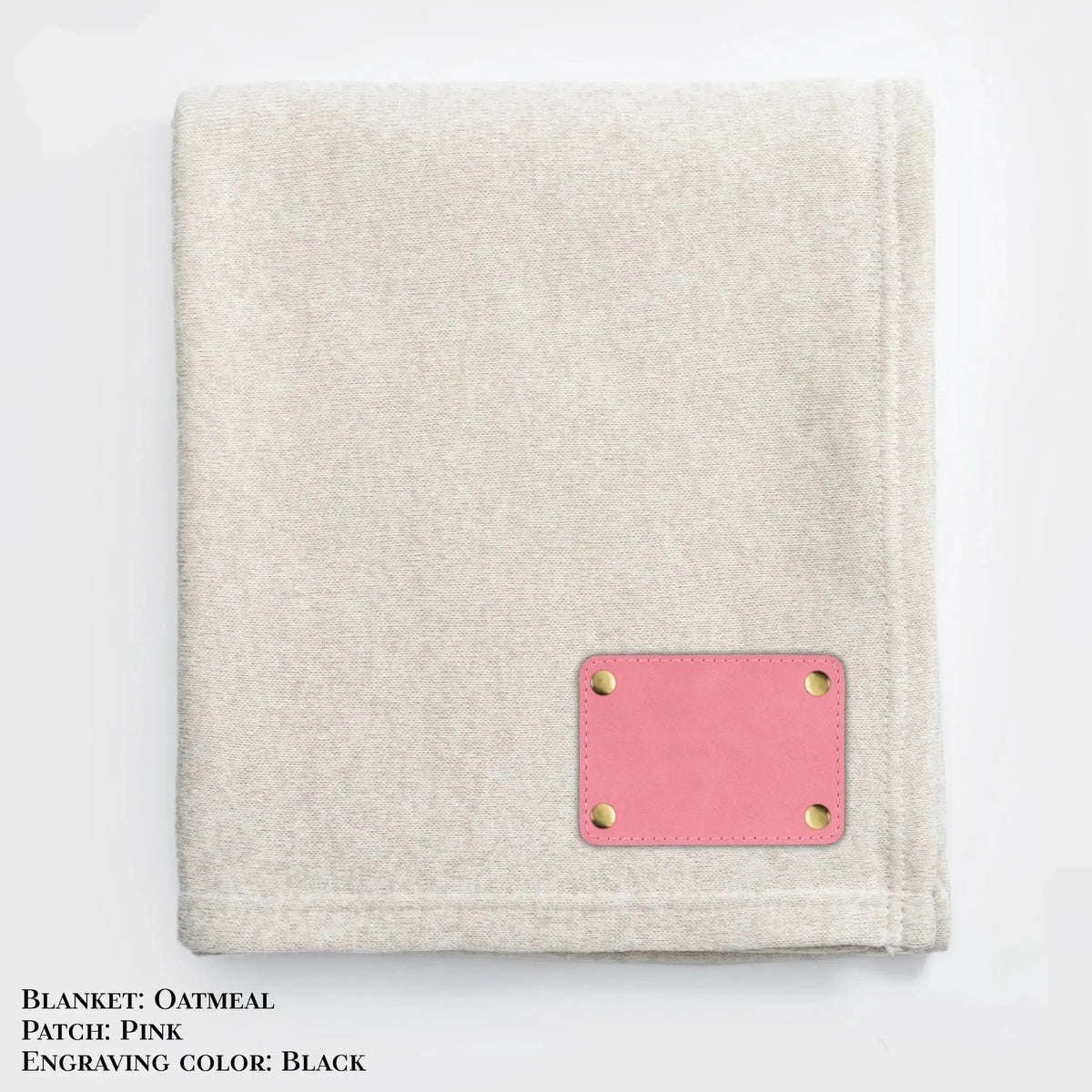 Personalized Heathered Sweater Fleece Blanket – Custom Cozy Throw Blanket with Leather Patch | Sweatshirt-Soft Personalized Giftized Gift LLD Gifts - Corporate