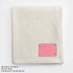 Personalized Heathered Sweater Fleece Blanket – Custom Cozy Throw Blanket with Leather Patch | Sweatshirt-Soft Personalized Giftized Gift LLD Gifts - Corporate