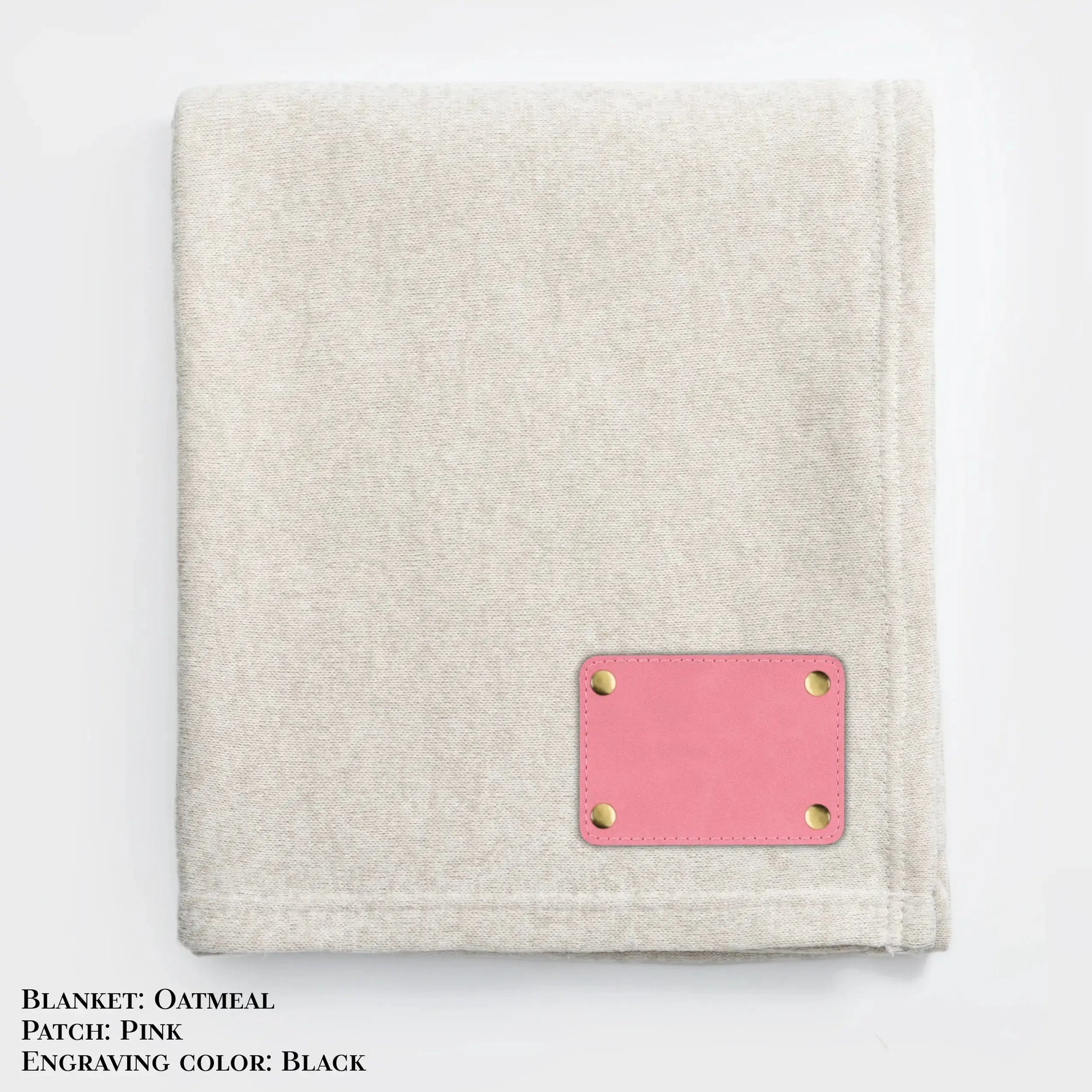 Personalized Heathered Sweater Fleece Blanket – Custom Cozy Throw Blanket with Leather Patch | Sweatshirt-Soft Personalized Giftized Gift LLD Gifts - Corporate