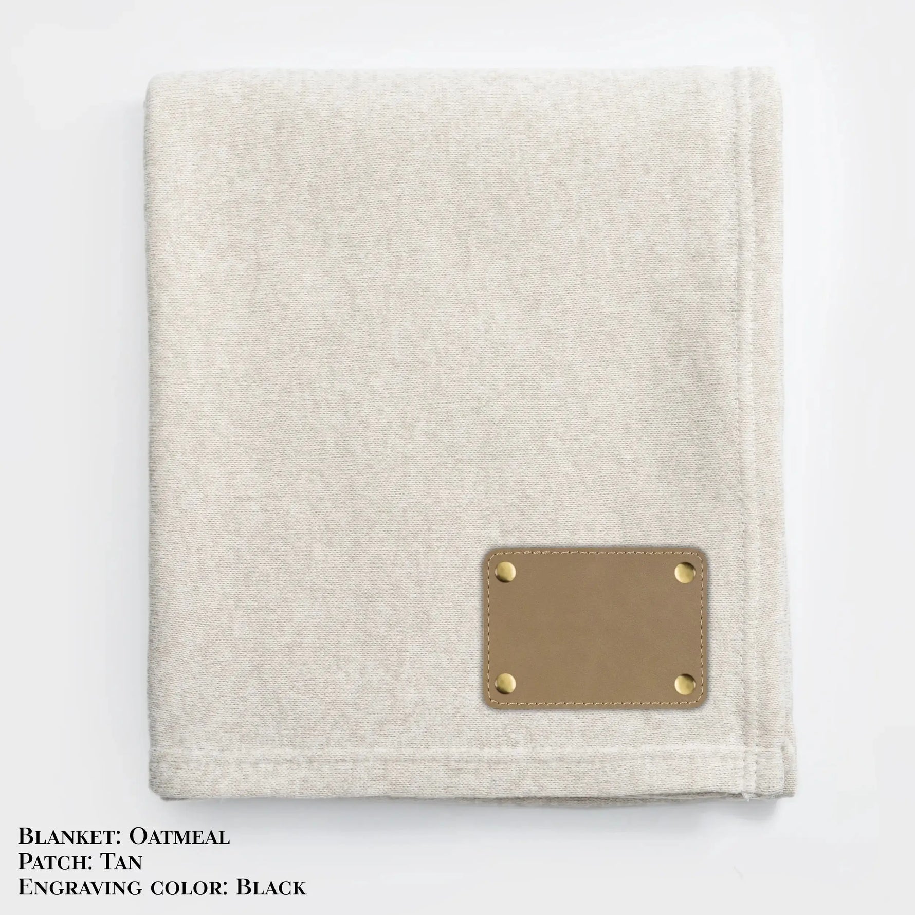 Personalized Heathered Sweater Fleece Blanket – Custom Cozy Throw Blanket with Leather Patch | Sweatshirt-Soft Personalized Giftized Gift LLD Gifts - Corporate