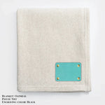 Personalized Heathered Sweater Fleece Blanket – Custom Cozy Throw Blanket with Leather Patch | Sweatshirt-Soft Personalized Giftized Gift LLD Gifts - Corporate