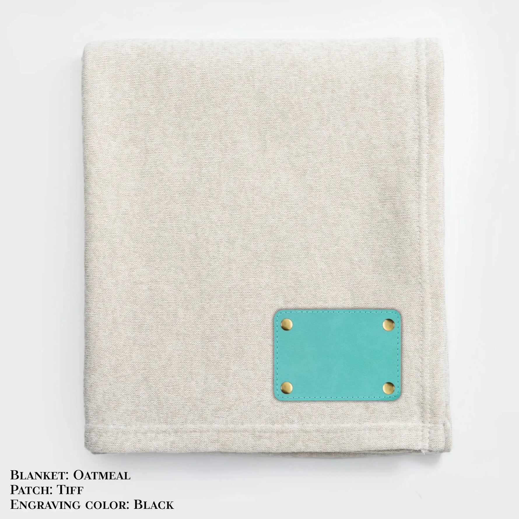 Personalized Heathered Sweater Fleece Blanket – Custom Cozy Throw Blanket with Leather Patch | Sweatshirt-Soft Personalized Giftized Gift LLD Gifts - Corporate