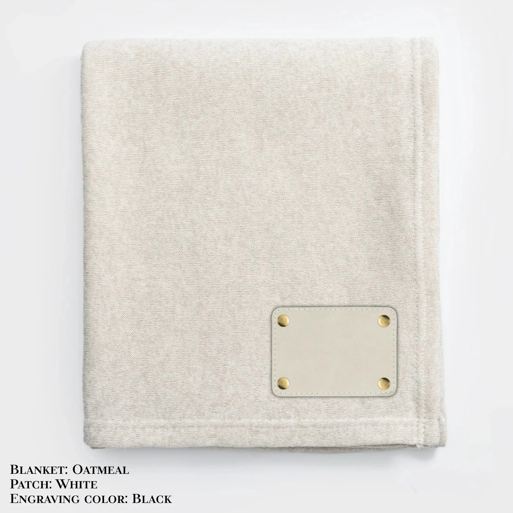 Personalized Heathered Sweater Fleece Blanket – Custom Cozy Throw Blanket with Leather Patch | Sweatshirt-Soft Personalized Giftized Gift LLD Gifts - Corporate