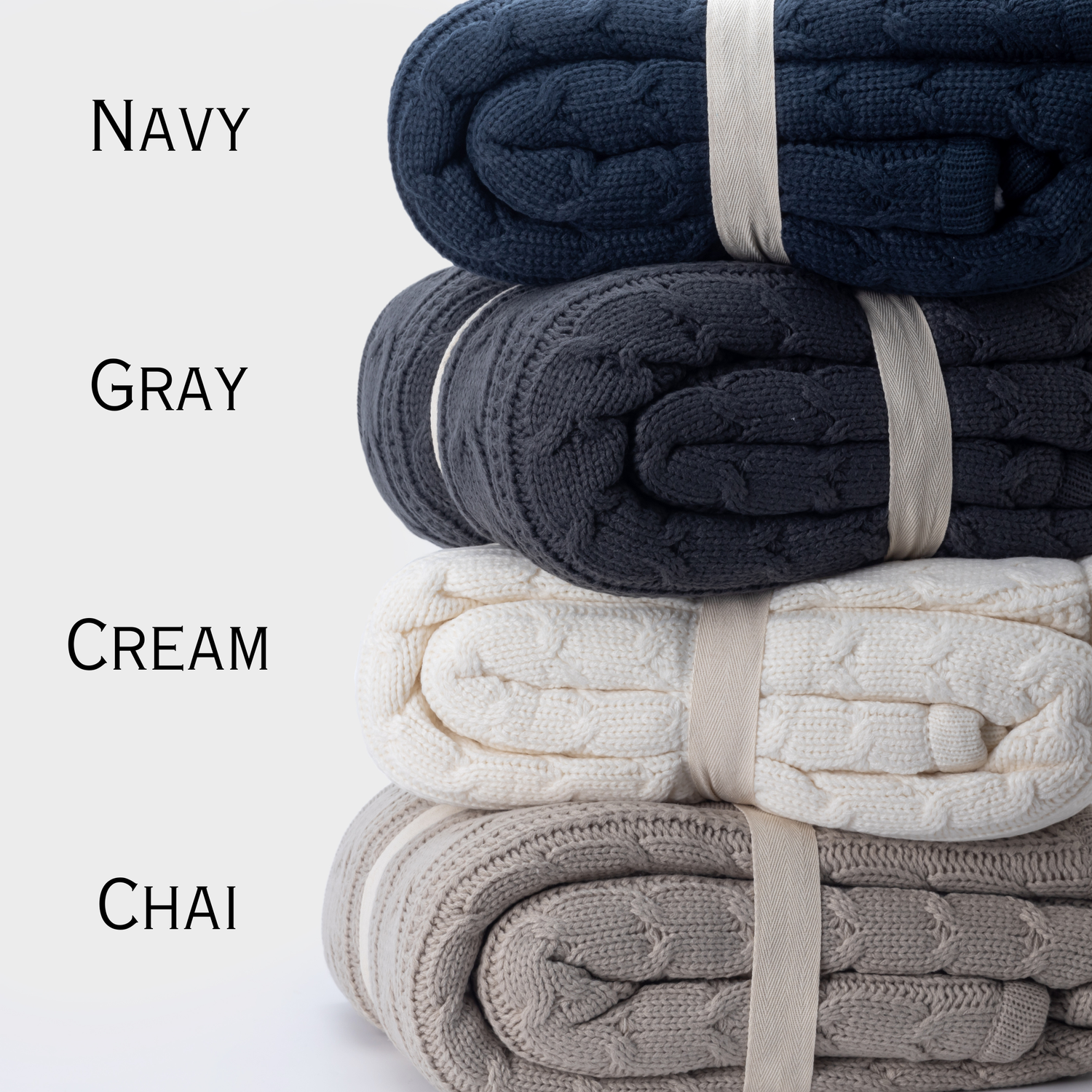 Corporate Client Gift – Custom Logo Cable Knit Blanket with Engraved Leather Patch – Bulk Branded Corporate Gifts for Clients or Company Thank You Gift