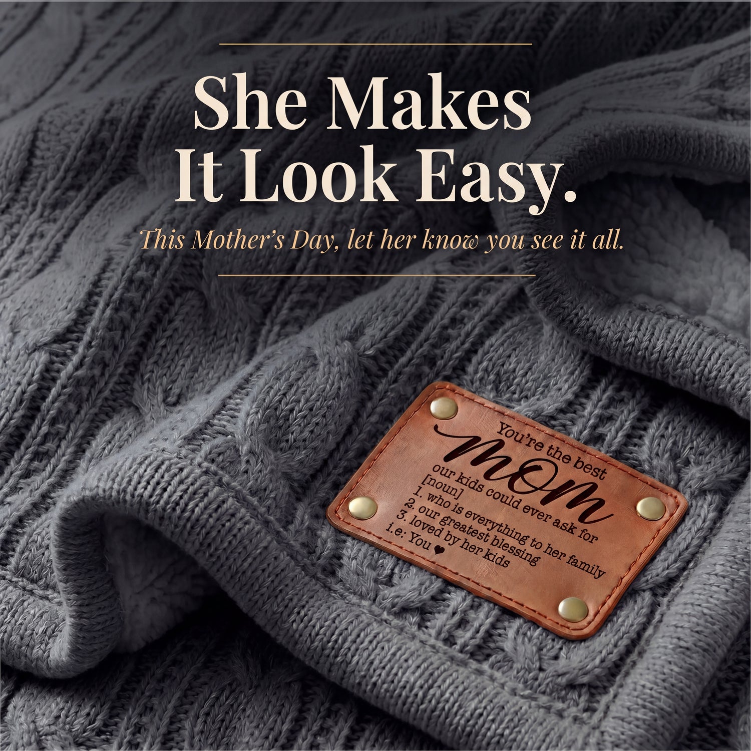 Personalized Mother's Day Blanket — Gift from Husband to Wife