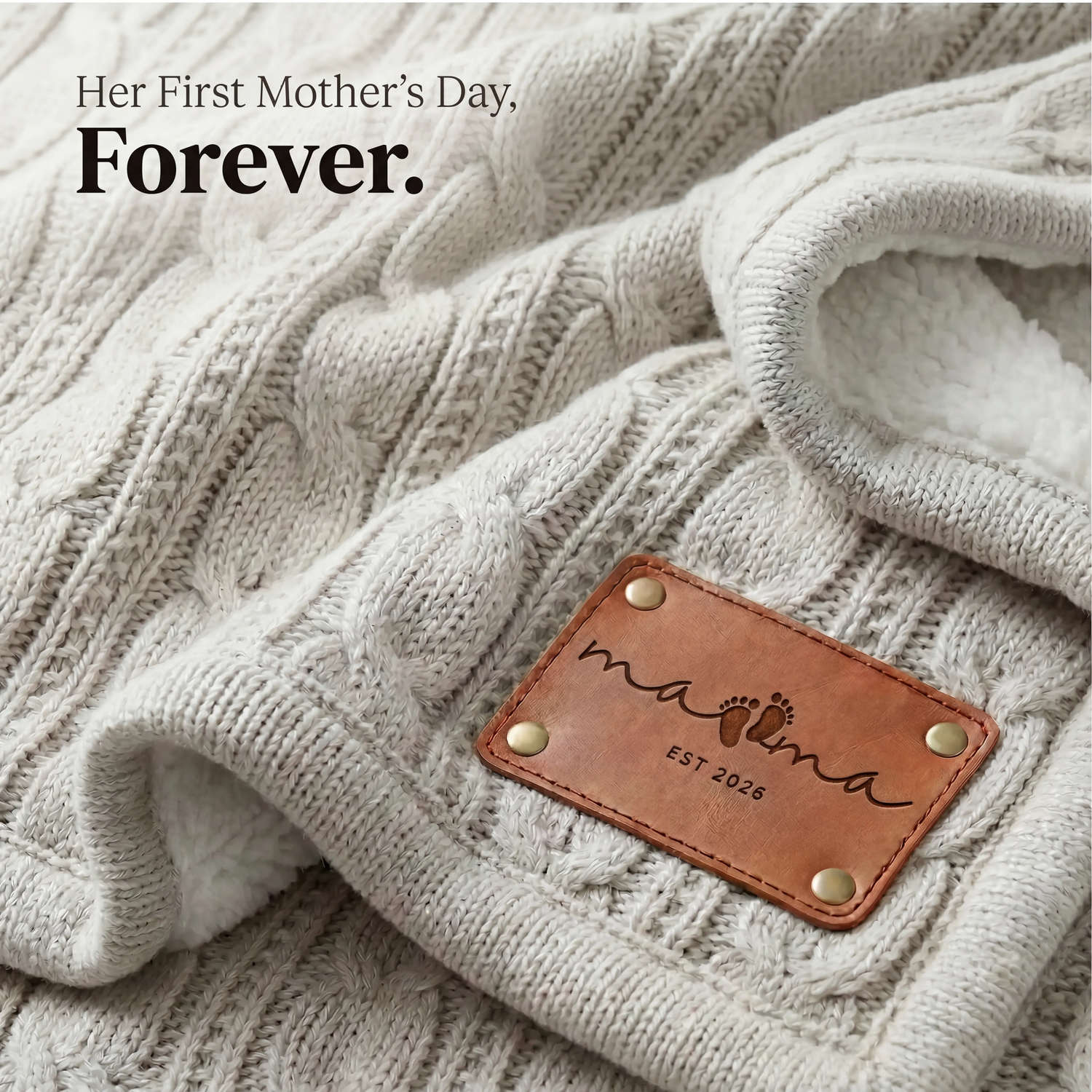Personalized Blanket for New Mom — Mama Est. 2026