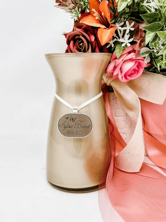 Urn Charm, Urn Necklace, Urn Plaque, Urn Name Plate, In Loving Memory, Memorial Plate, Keepsake Urn, Cremation Charm, Urn Pendant - LLD Gifts by Lauren Lash