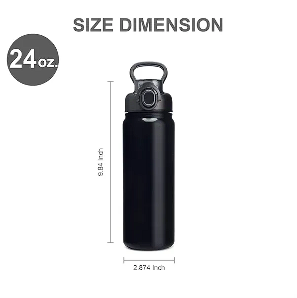 24 oz Stainless Steel Vacuum Insulated Water Bottle w/ spout