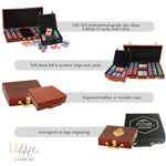 Groomsmen Gift Poker Set Wedding Party Favor Custom Playing Cards Premium Chip Collection Leather Case Bundle Personalized Game Set Engraved Design Option Perfect Bachelor Gift Complete Gaming Collection Special Occasion Present