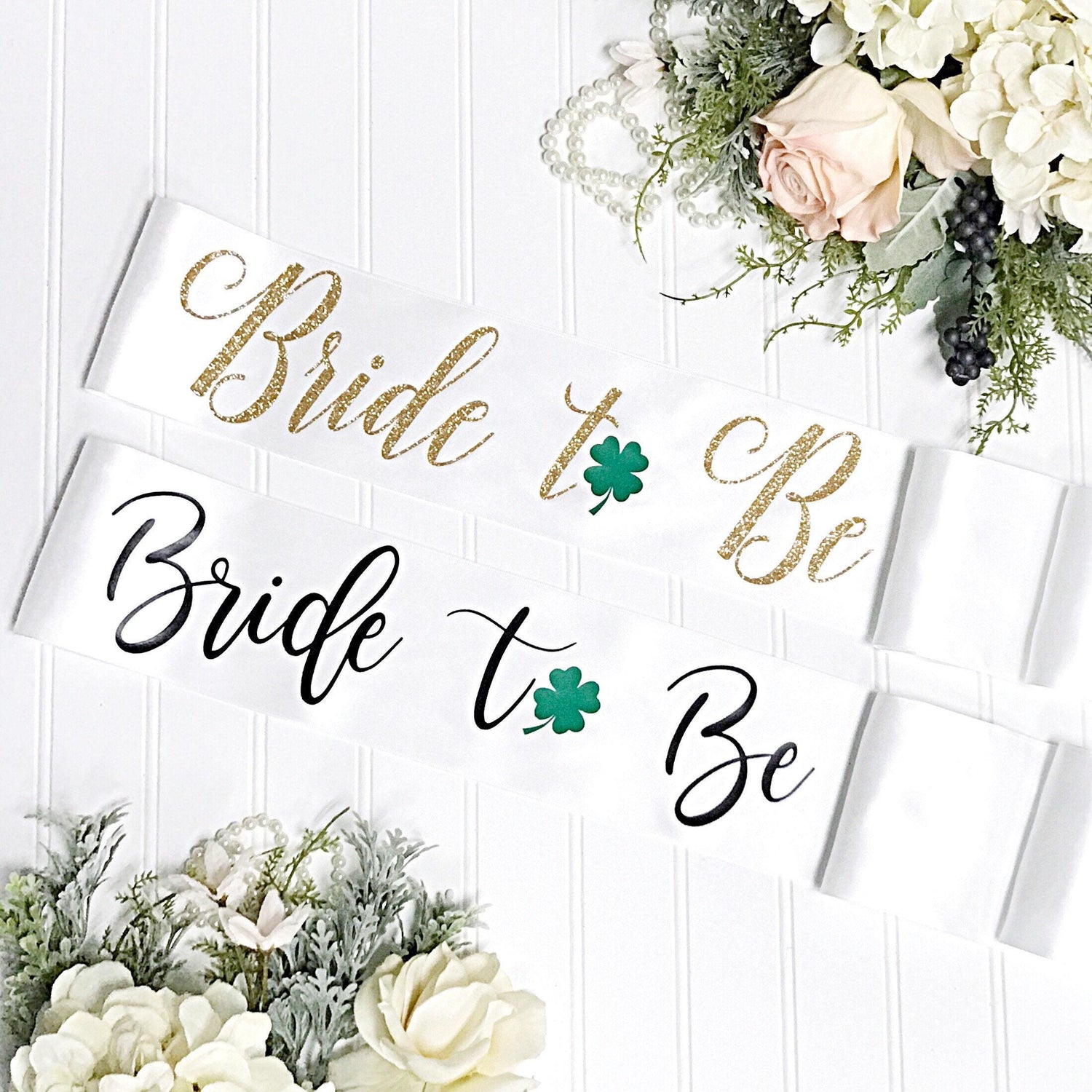 St Patricks Bachelorette Sash  Satin