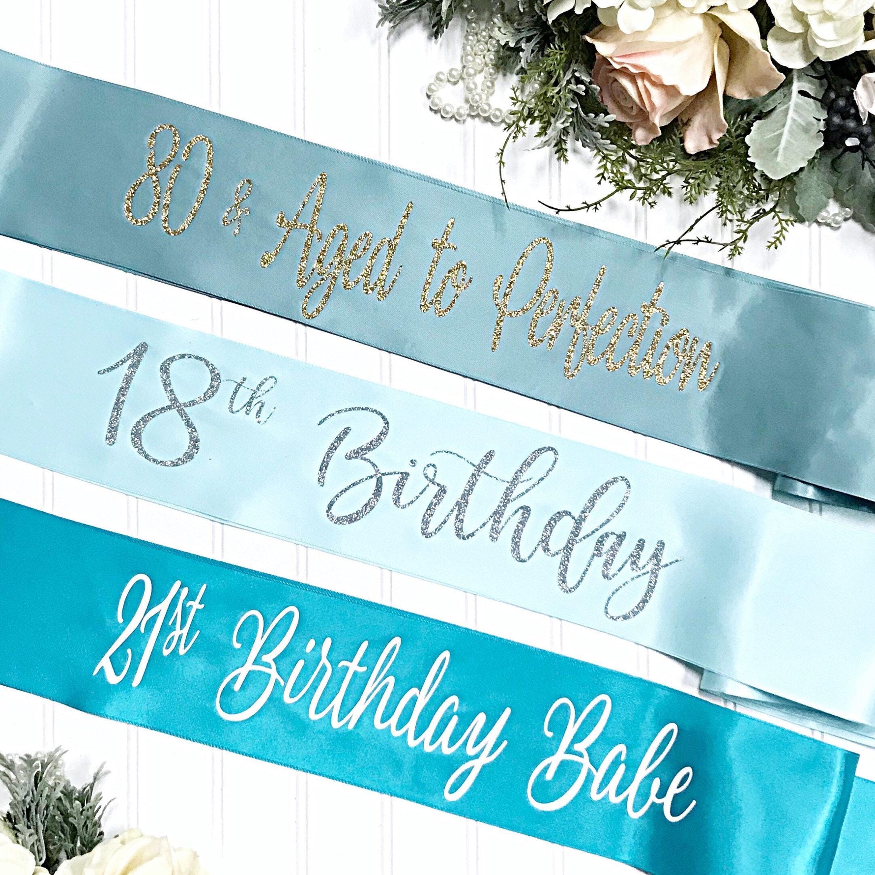 satin birthday sash rose gold satin birthday sash birthday banner 21st birthday sash 30th birthday