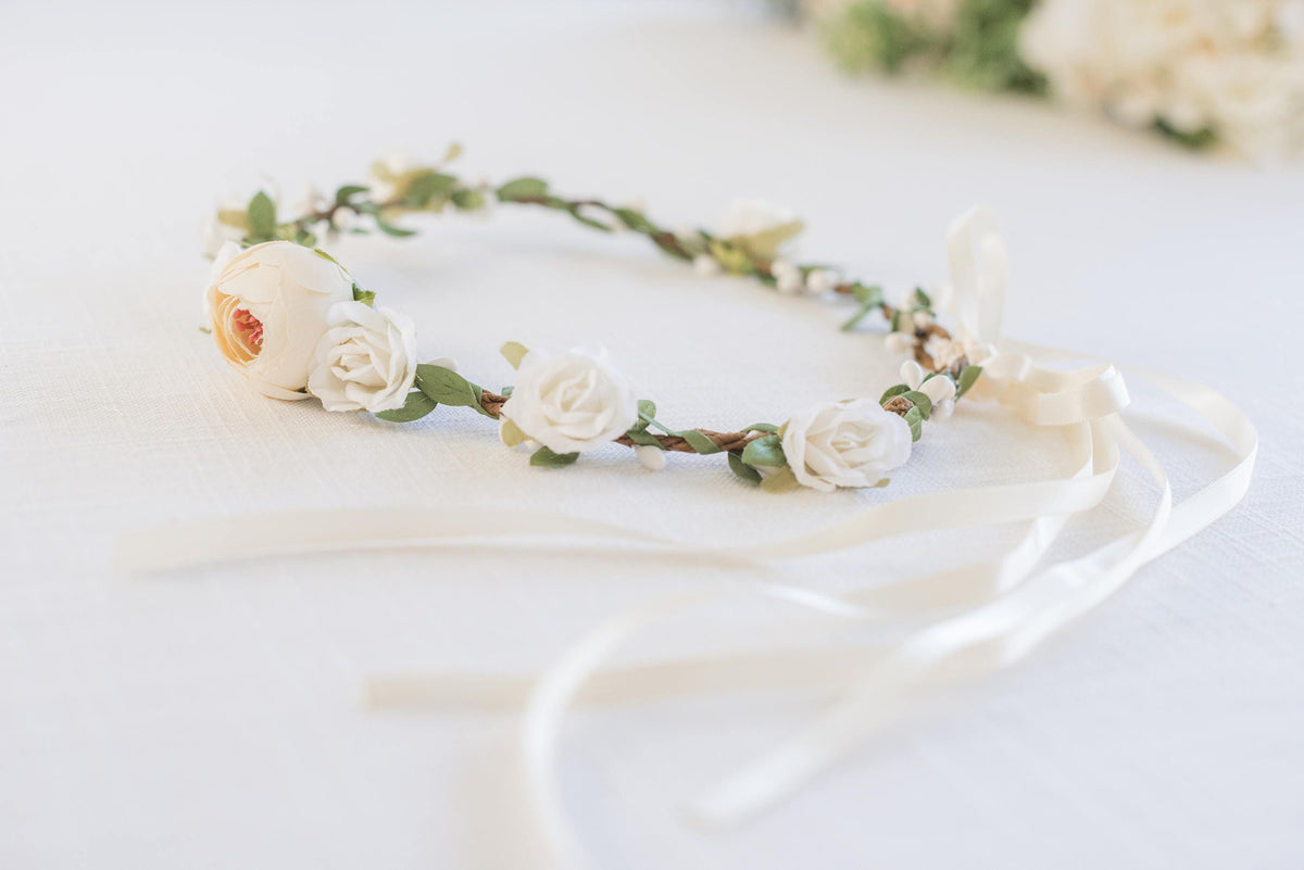 gifts for mom, gifts for her, hair accessories, flower girl dress, baby shower gift, flower crown,
artificial flowers, wedding accessories, bridal headpiece, birthday crown, wedding headband, boho bridal crown, first communion