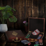 Premium Poker Bundle Custom Playing Cards Collection Professional Chip Set Leather Case Package Gaming Entertainment Collection Perfect Group Gift Corporate Event Present Complete Gaming Package Special Occasion Set Quality Design