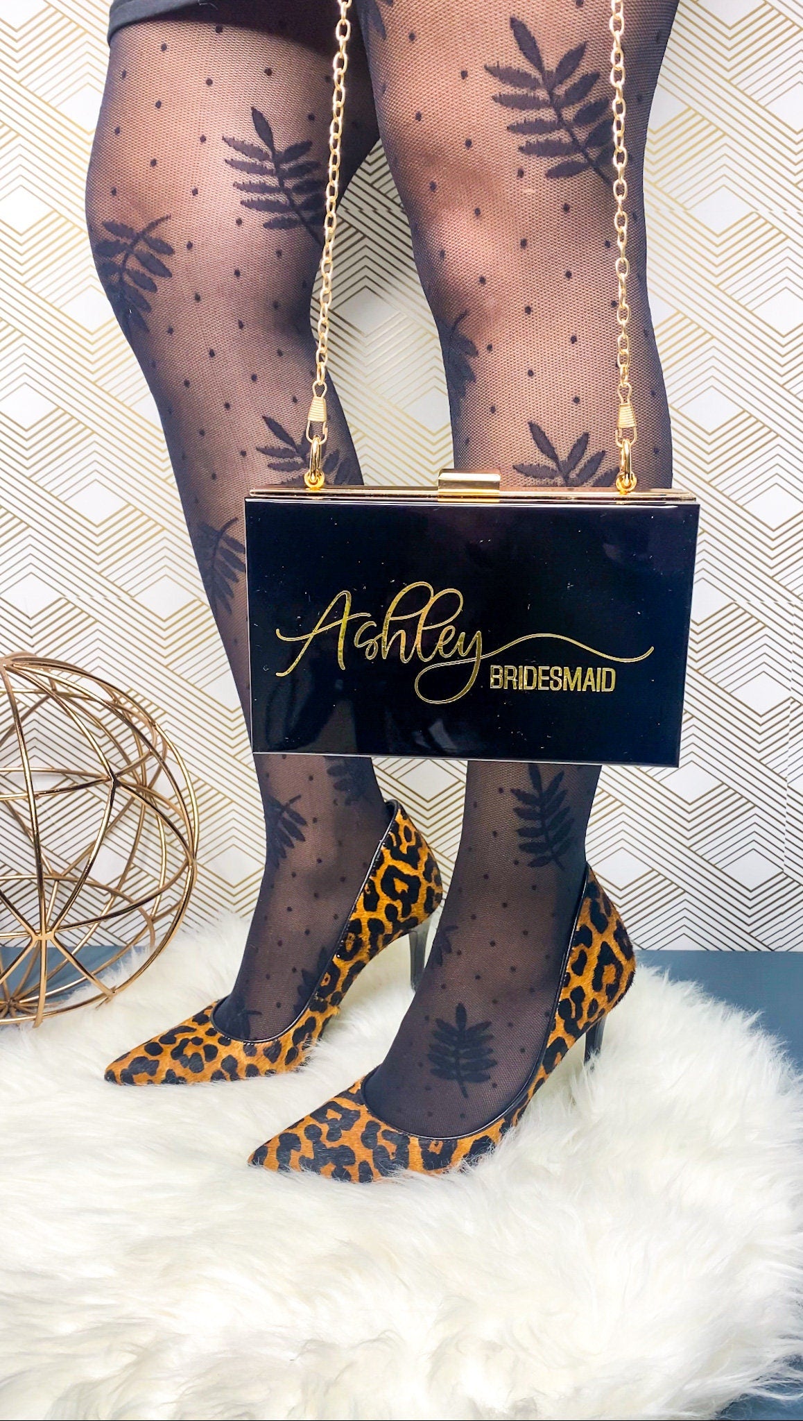 Personalized Bridal Bag Wedding Collection Premium Clutch Design Custom Monogram Options Elegant Acrylic Construction Gold Chain Detail Modern Style Essential Wedding Day Accessory Beautiful Gift Choice Perfect Bridesmaid Present Collection