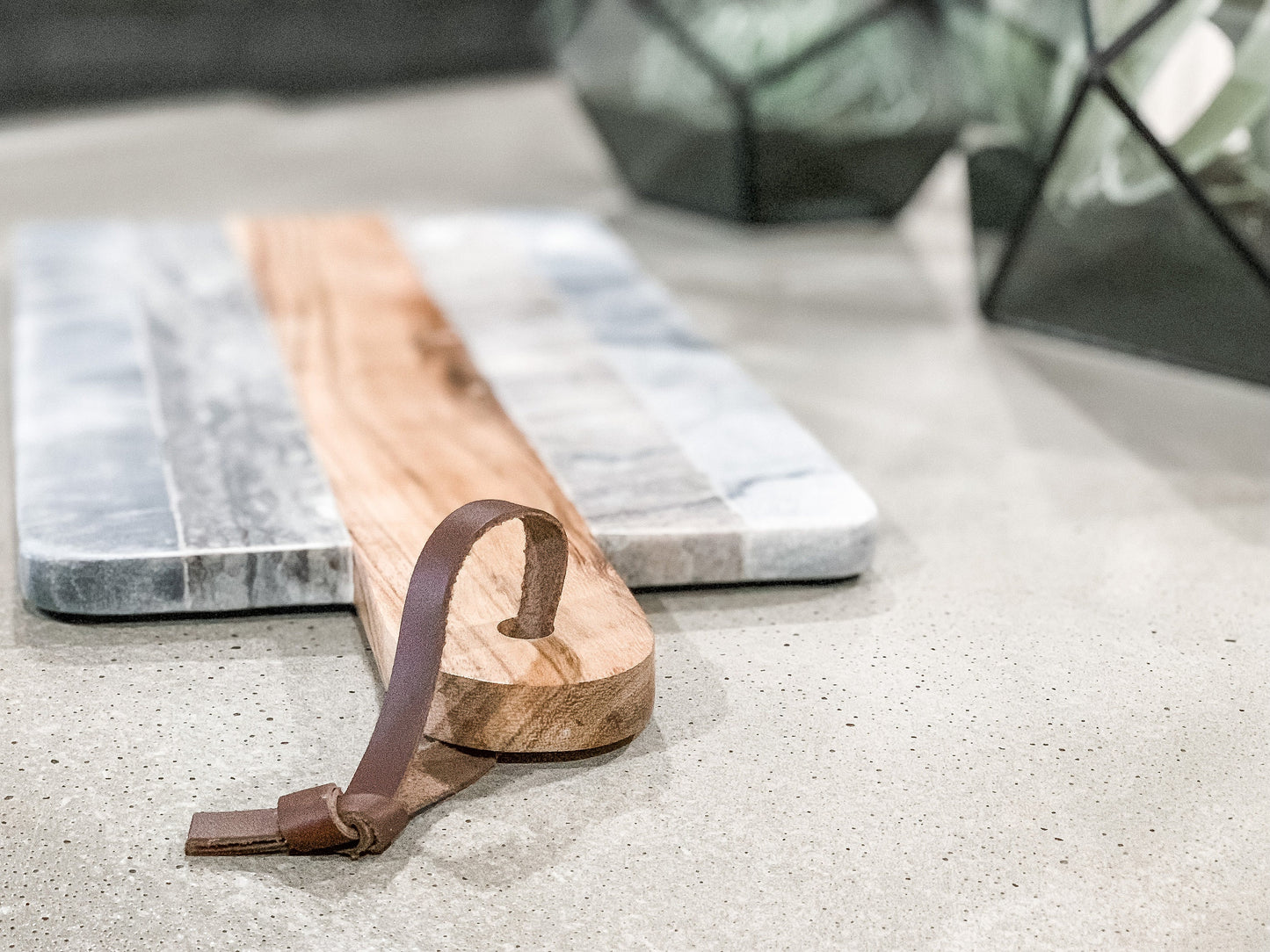 Personalized Marble & Wood Charcuterie Board  Multicolor
