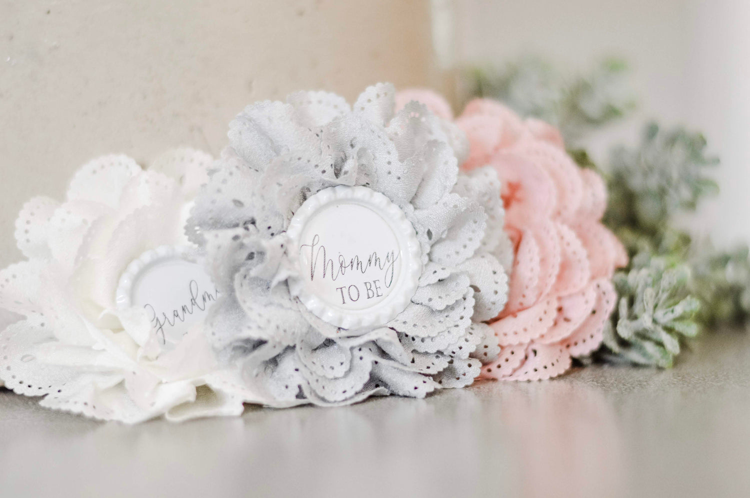Baby Shower Pins  Mommy to Be Pin  Flower