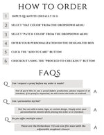 a page describing how to order a product