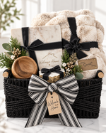 Cozy closing basket personalized realtor gift