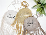 personalized gift, gift for her, bridesmaid gifts, wedding gift, makeup bag, bridesmaid bag,
personalized bag, gifts for bride, boho bag, crochet purse, bride bag