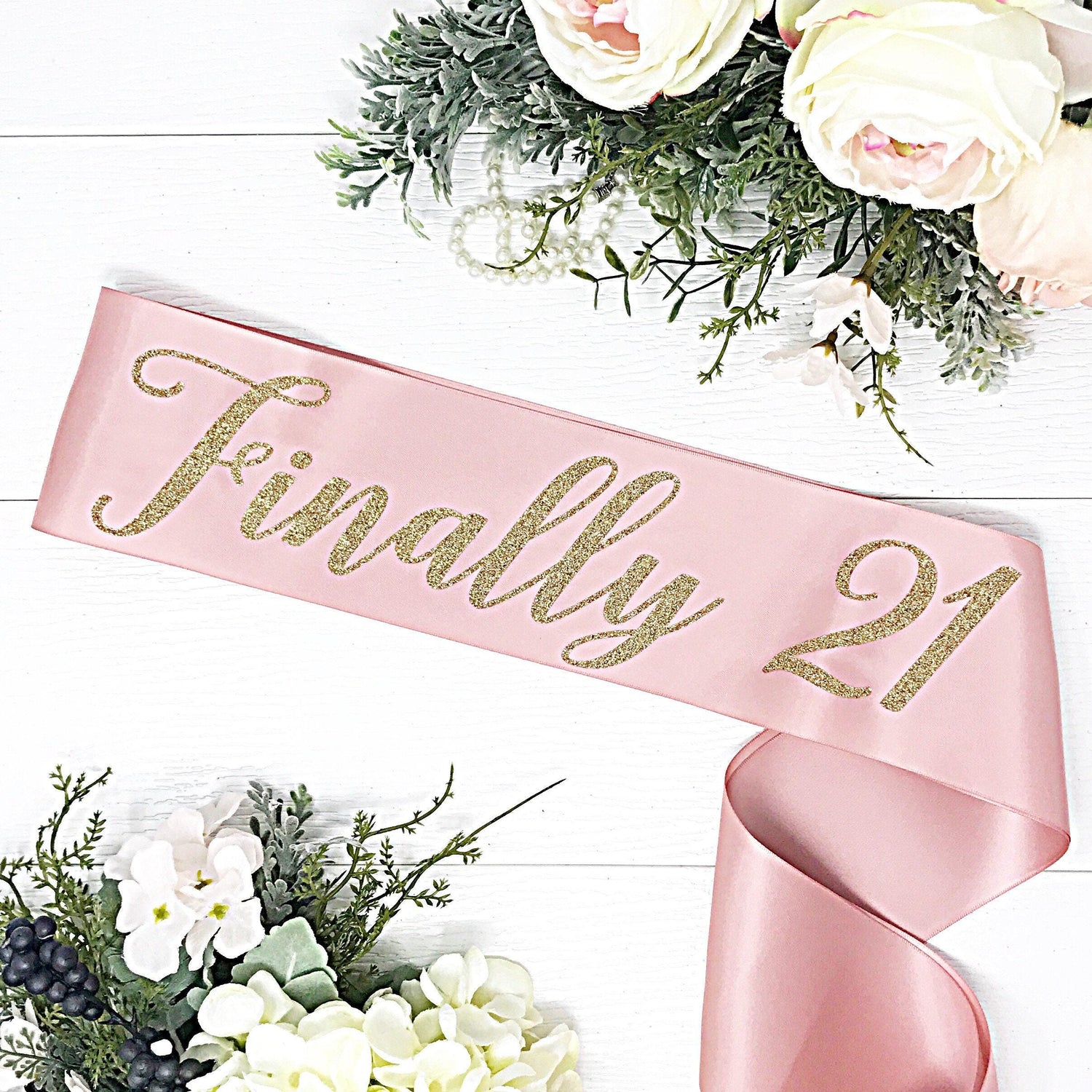 Personalized 21st Birthday Satin Sash: Custom Name, Keepsake Gift