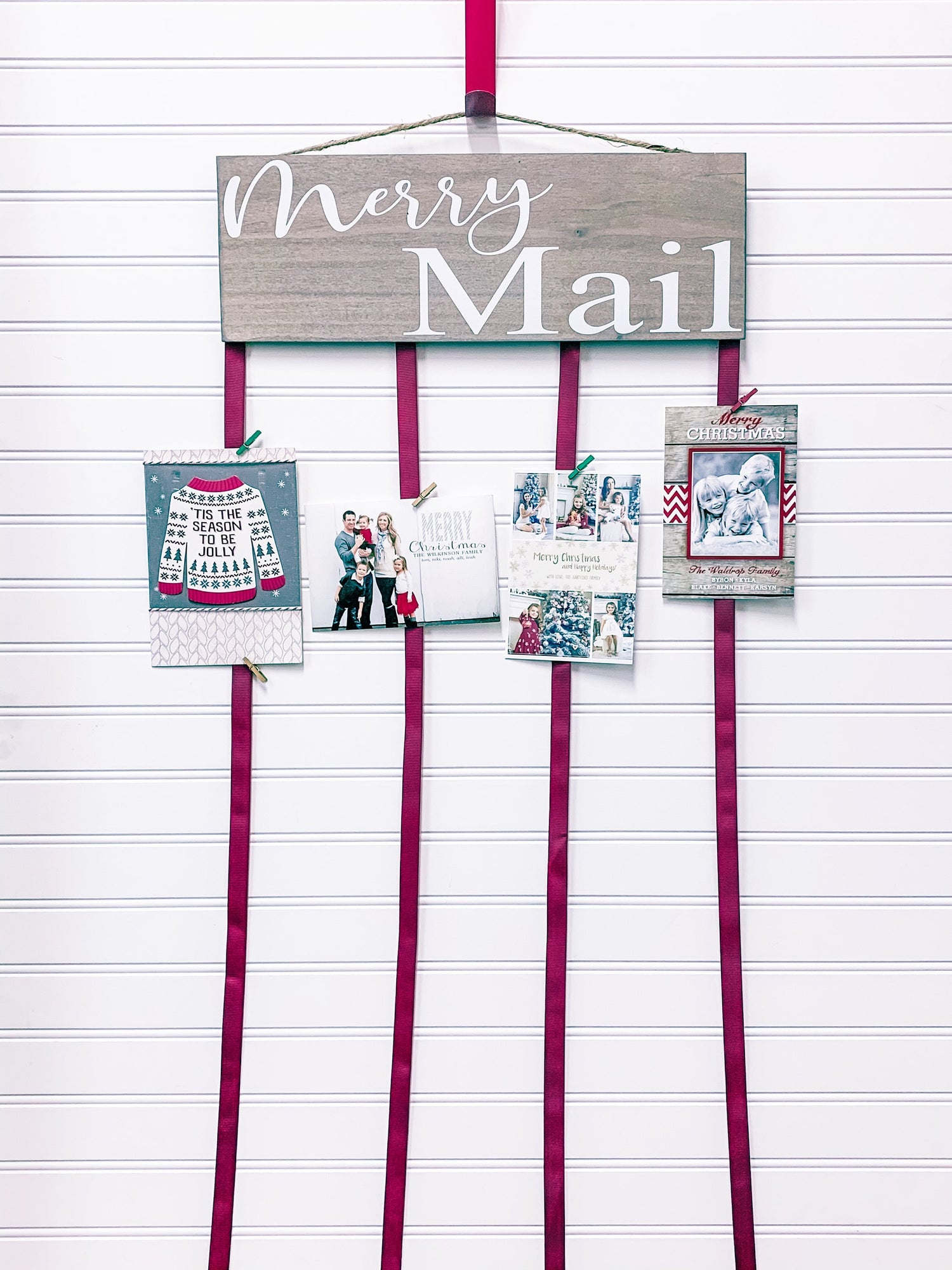 Festive Mail Organizer for Christmas Cards - Perfect Teacher Gift