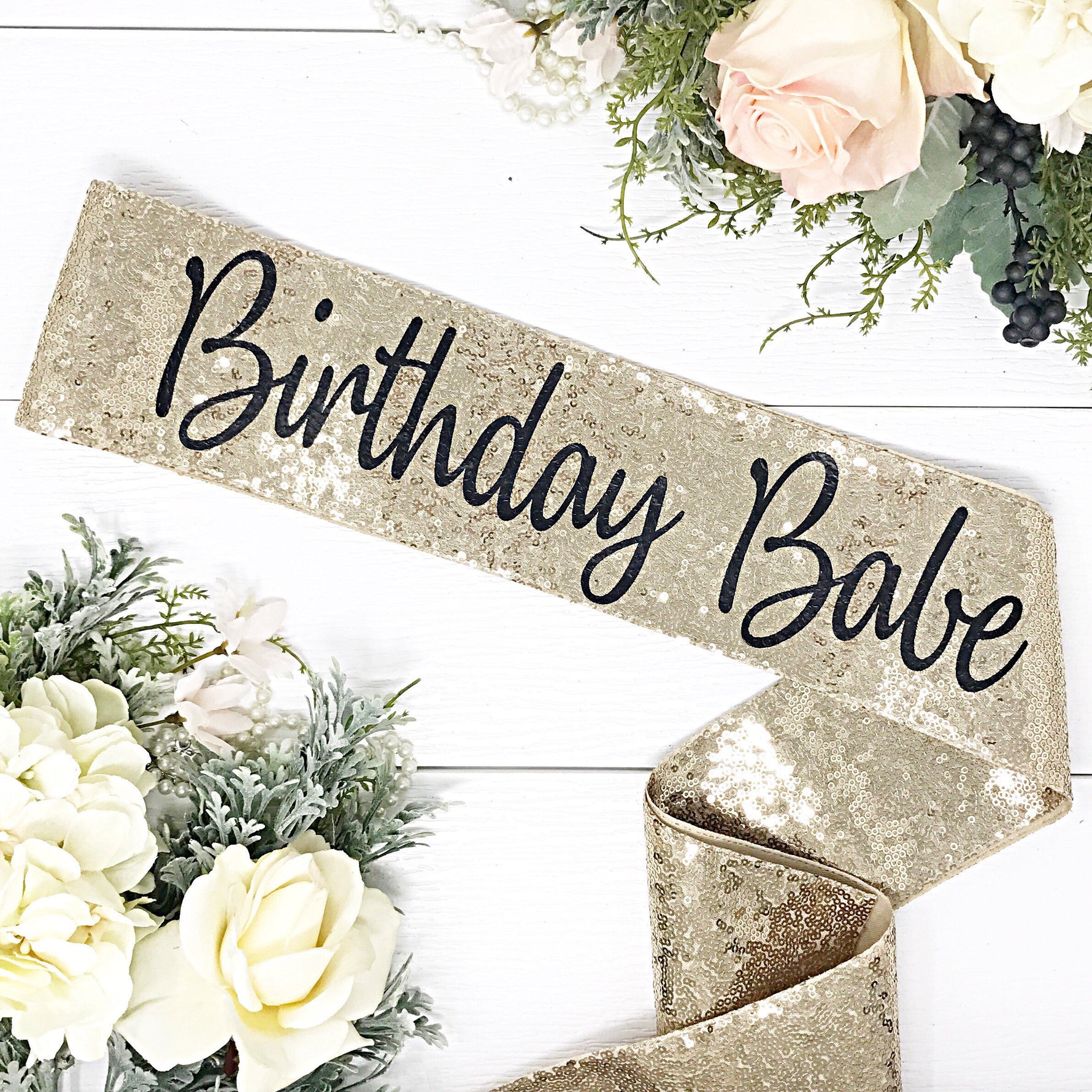 sequin birthday sash, rose gold sequin birthday sash, birthday 21st birthday sash, 30th birthday, 40th birthday