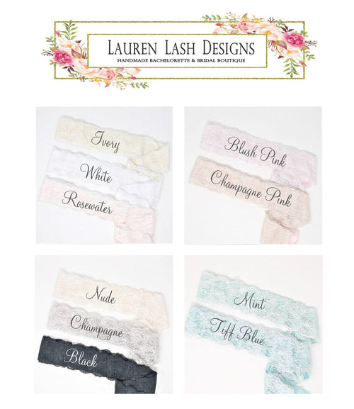 Satin & Lace Bachelorette Sash - Bachelorette Party - Bride Sash - Bachelorette Party Sash - Bridesmaid Sash - Bride Gift - Lace Sash - LLD Gifts by Lauren Lash