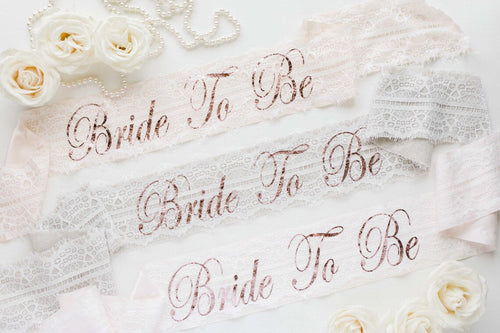 Satin & Lace Bachelorette Sash - Bachelorette Party - Bride Sash - Bachelorette Party Sash - Bridesmaid Sash - Bride Gift - Lace Sash - LLD Gifts by Lauren Lash