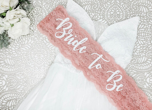 Lace Sash - Bride To Be Sash - Bachelorette Sash - Bachelorette Party - Bachelorette Party Sash - Bridesmaid Sash - Bride Gift - - LLD Gifts by Lauren Lash