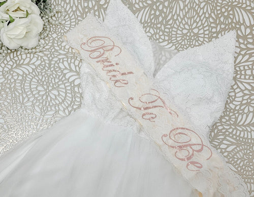 Satin & Lace Bachelorette Sash - Bachelorette Party - Bride Sash - Bachelorette Party Sash - Bridesmaid Sash - Bride Gift - Lace Sash - LLD Gifts by Lauren Lash