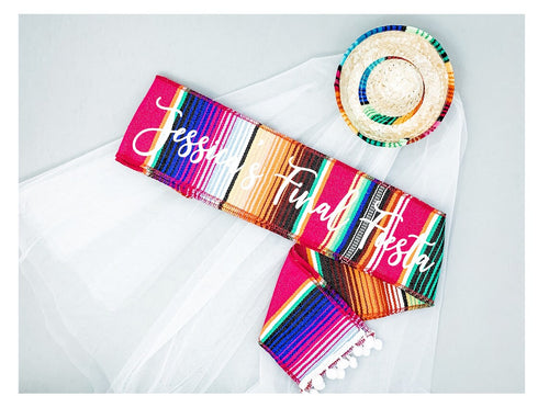 Final Fiesta Sash, Nacho Average Bride Sash, Serape Sash - Bachelorette Sash - Taco bout a Bride - LLD Gifts by Lauren Lash