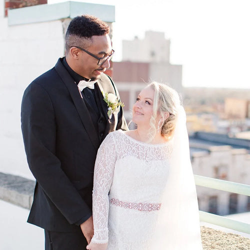 Rose Gold Bridal Belt - Rose Gold Wedding Belt - Wedding Dresss Sash - Rose Gold Bridal Sash - Crystal Belt - Style: OAKLEY - LLD Gifts by Lauren Lash