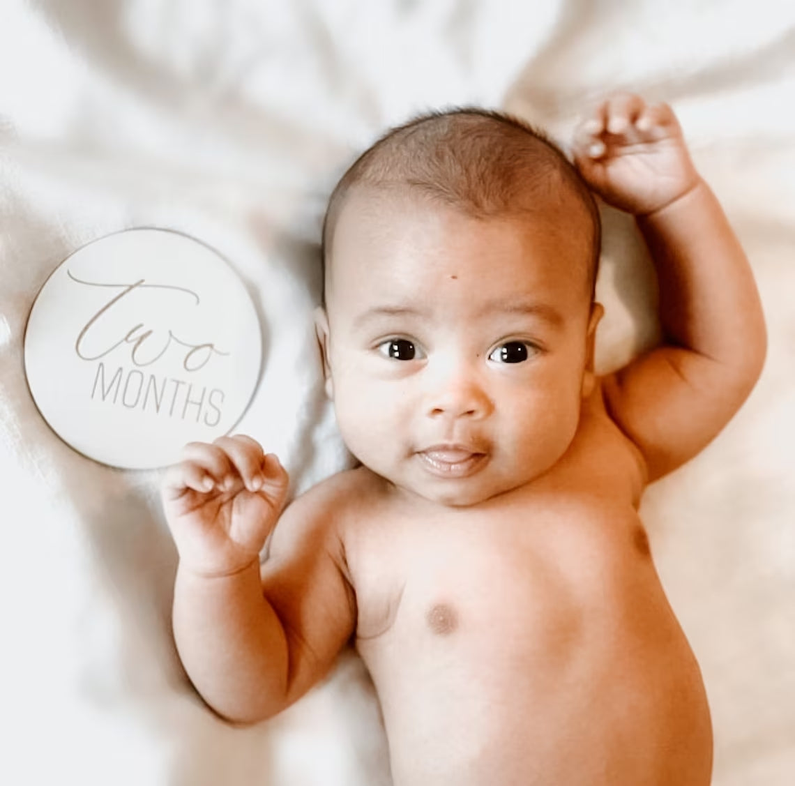 Round Wooden Monthly Milestone for Baby Photos - Baby by the Month Photo Props - Baby Milestone Cards - baby milestone discs - LLD Gifts by Lauren Lash