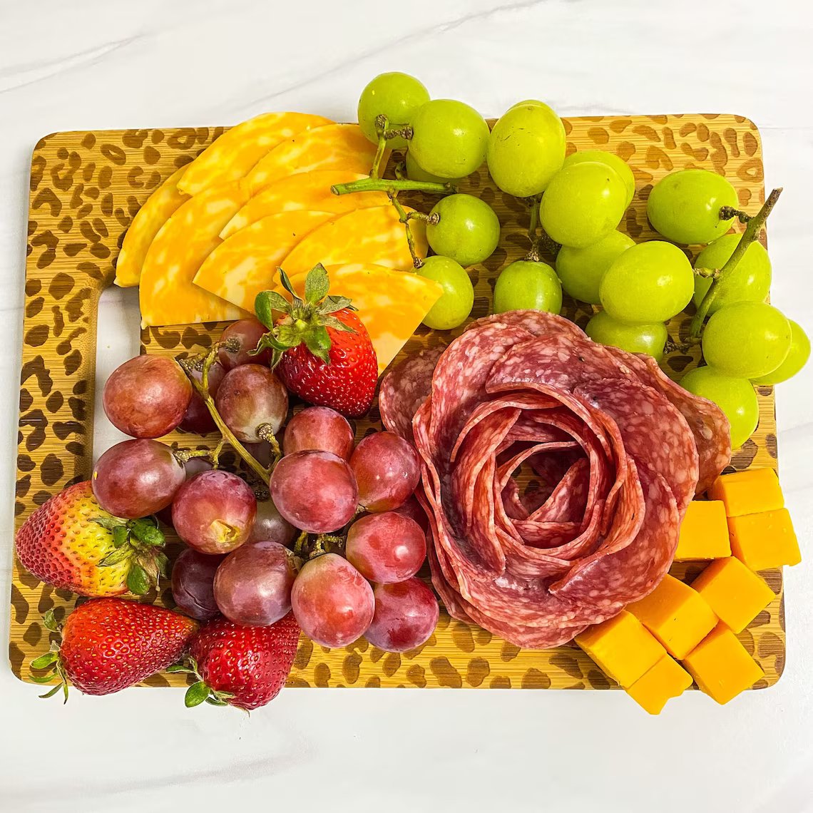 Leopard Charcuterie Board - Cheetah Serving Tray - Engagement Gift for Couple - Wood Anniversary Gift - Housewarming gift - BAMBOO - LLD Gifts by Lauren Lash