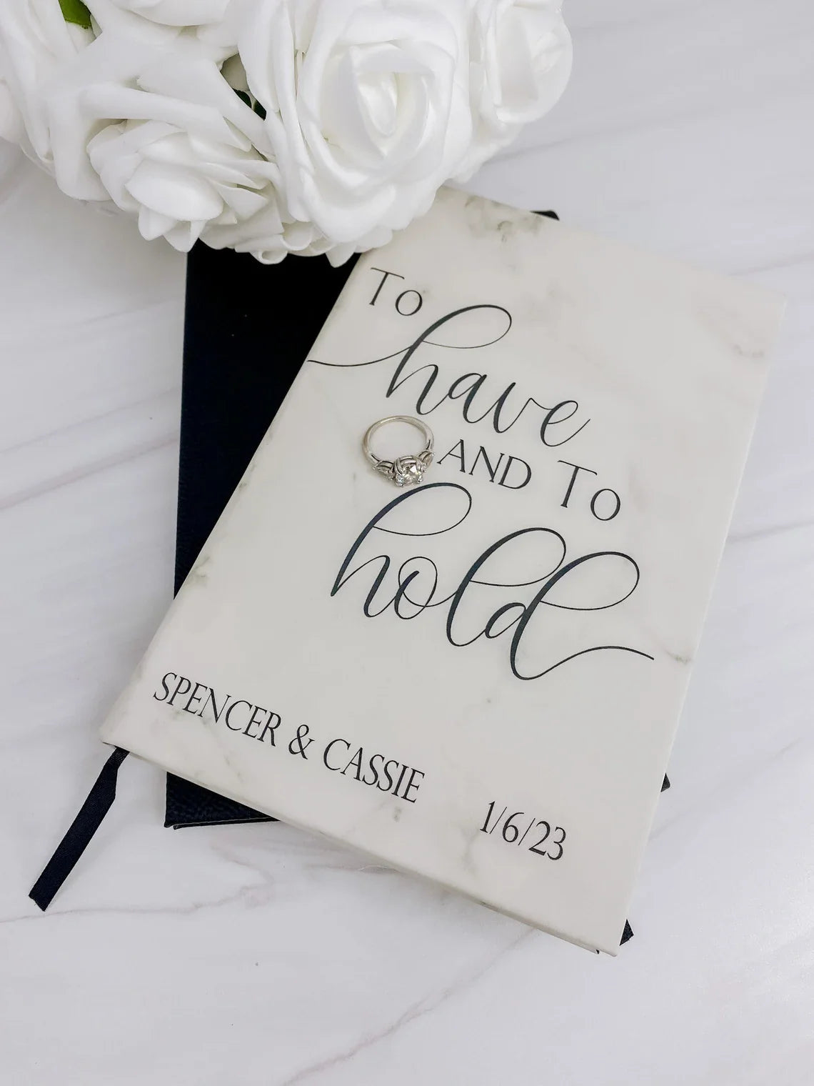 Wedding Vow Books - Leather Vow Booklets - Set of 2 - LLD Gifts by Lauren Lash