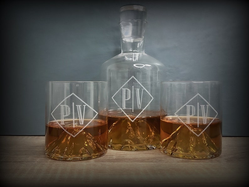 Whiskey Decanter Set - Mountain