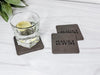 Custom Leather Coasters - Set of 6