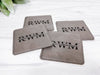 Custom Leather Coasters - Set of 6