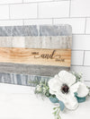 Personalized Marble & Wood Cheese Board - Multicolor