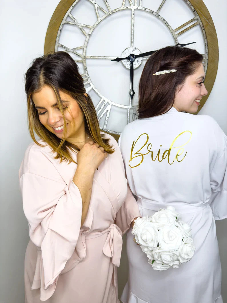 Bridesmaid Robes - Satin & Ruffle