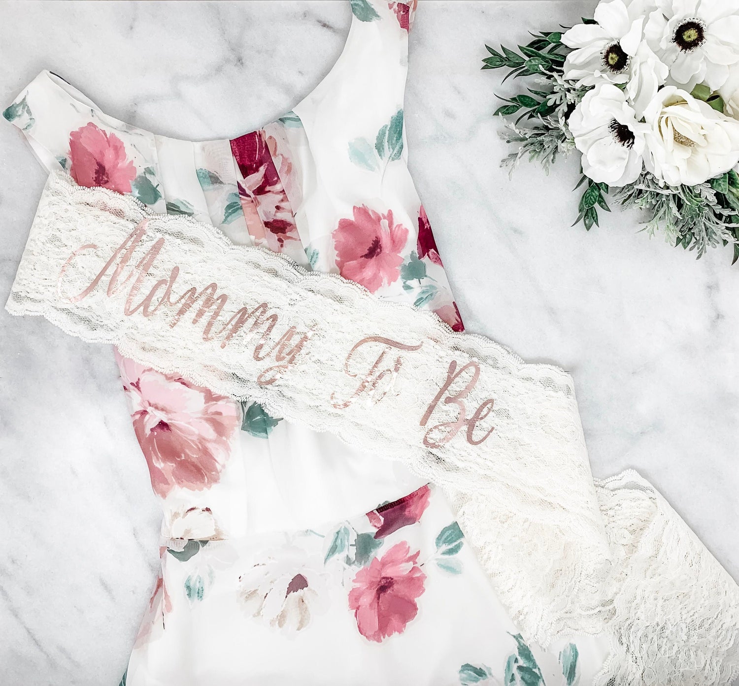 Baby Shower Sash  Mommy To Be  lace