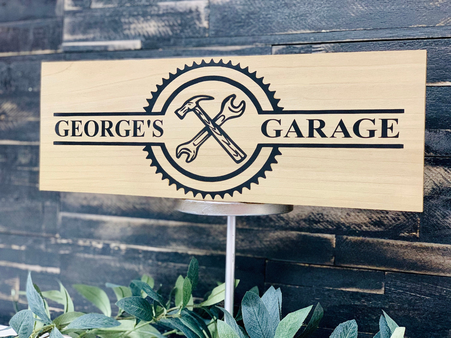 Man Cave Sign  Solid Wood