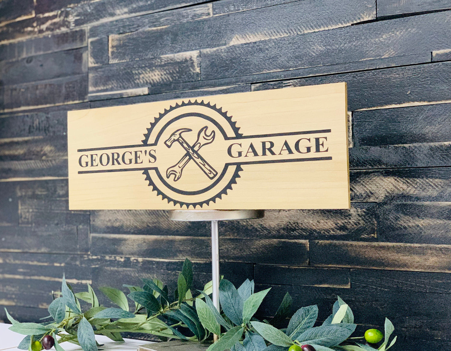 Man Cave Sign  Solid Wood