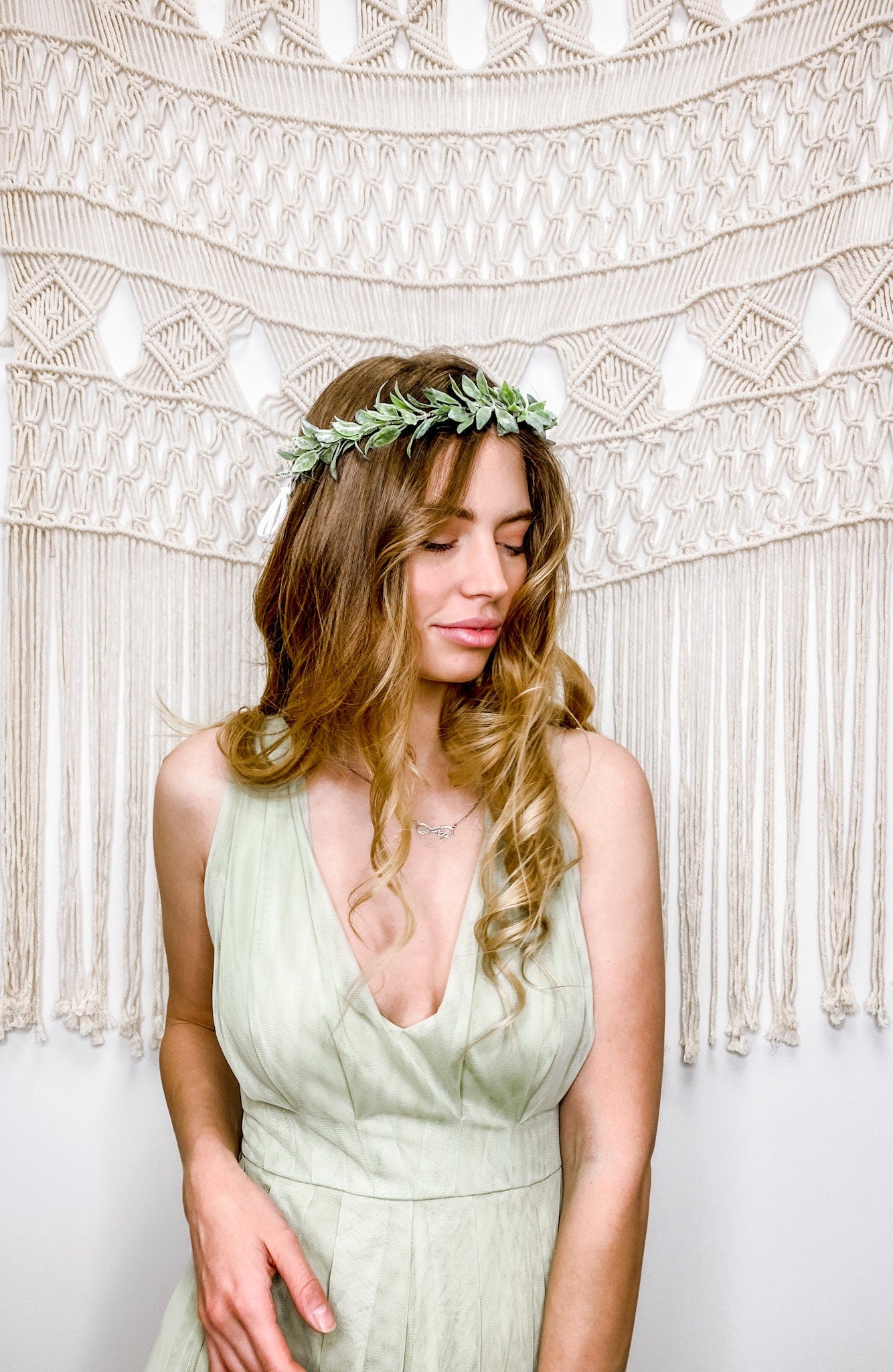 Gift for Her Flower Crown Wedding Halo Birthday Gift Bridesmaid Tiara Woodland Rustic Headpiece Boho Fairycore Hair Accessories